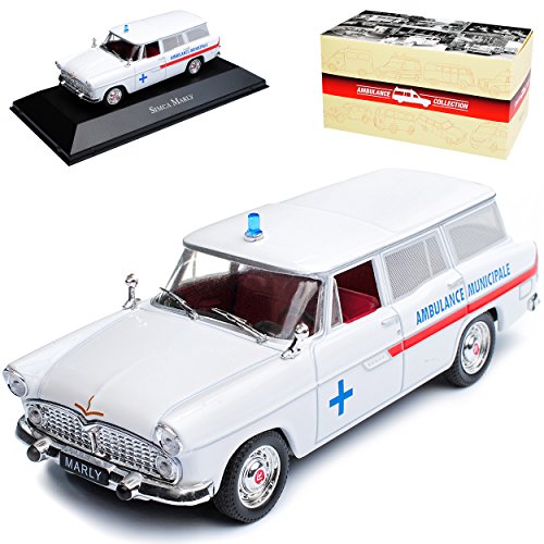 Atlas Simca Vedette Kombi Marly Ambulance Krankenwagen Weiss 1954-1966 1/43 Modell Auto mit individiuellem Wunschkennzeichen von Atlas