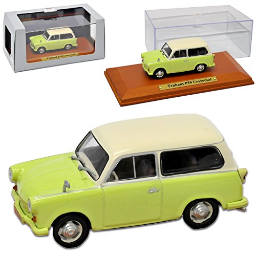 Atlas Trabant P50 500 Universal Kombi Grün Beige 1957-1962 DDR 1/43 Modell Auto mit individiuellem Wunschkennzeichen von Atlas