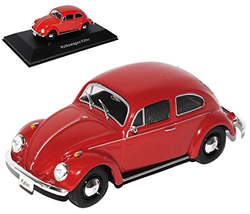 Atlas Volkwagen Käfer Coupe Dunkel Rot mit Sockel 1/43 Modell Auto von Atlas