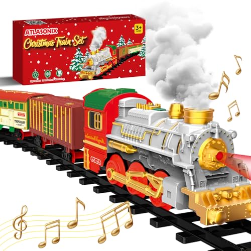 Atlasonix Christmas Train Set Track Toy Electric steam Express Around Under The Tree Xmas for Kids tren para arbol de Navidad von Atlasonix