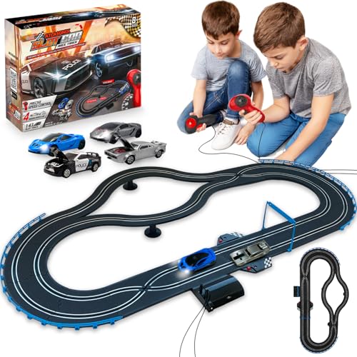 Slotcar Rennbahn Sets - Slotcars, Rennbahnen & Zubehör Elektrische Rennbahn, Elektrische Carrerabahn für Mädchen Jungen im Alter von 8-12 Jahren, Doppelte Elektrische Rennbahn für Kinder ab 5 Jahren von Atlasonix