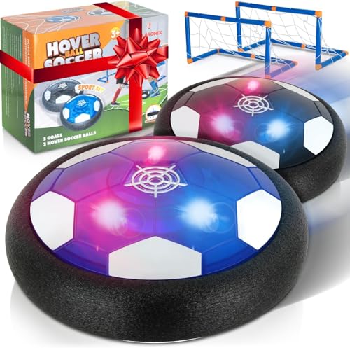 Hover Fußball, 2er-Pack, schwimmender Fußball, Hoverball, LED-Hover-Fußball, beleuchteter Fußball, Jungen-Fußballspielzeug, Indoor-Fußball für 5 Jahre Alten Jungen, Indoor-Fußballspiele, Fußball für von Atlasonix