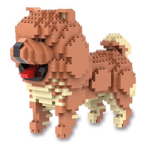 Atomic Building Figur zum Bauen mit Miniatur-Blöcken Chow Chow Hund von Atomic Building