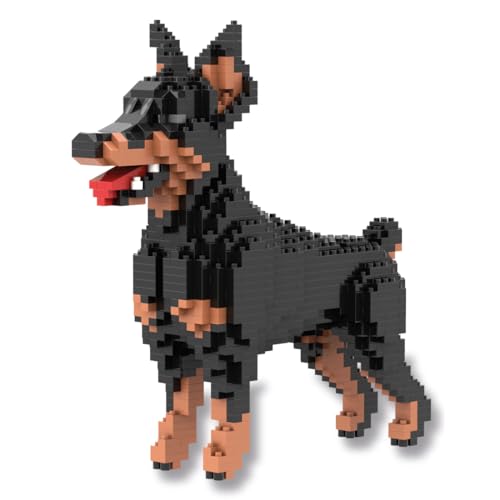 Atomic Building Figur zum Bauen mit Miniatur-Blöcken Dobermann-Hund von Atomic Building