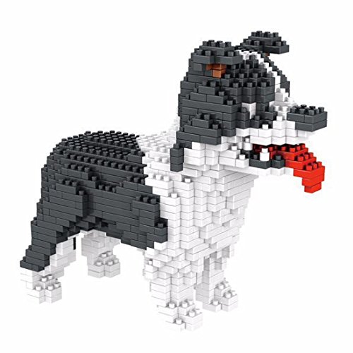 Atomic Building Border Collie (Schäferhund) Figur zum Zusammenbauen mit Nanoblocks 950 Teile von Atomic Building