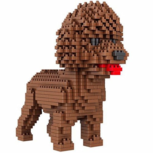 Atomic Building Pudelhund oder Poodle, Figur zum Zusammenbauen mit Nanoblocks, 950 Teile von Atomic Building