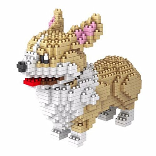 Atomic Building Walisischer Corgi-Hund Pembroke Figur zum Zusammenbauen mit Nanoblocks 950 Teile von Atomic Building