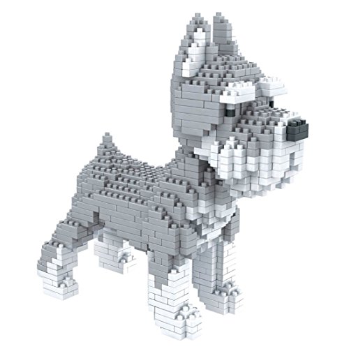 Atomic Building Schnauzer-Hund - Figur zum Zusammenbauen mit Nanoblocks - 880 Teile von Atomic Building