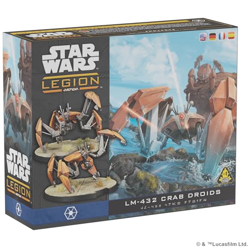 ATOMIC MASS GAMES, Star Wars: Legion – LM-432 Crab Droids (LM-432-Krabbendroiden), Erweiterung, Tabletop, 2 Spieler, ab 14+ Jahren, 120-180 Minuten, Deutsch, Mehrsprachig von Atomic Mass Games