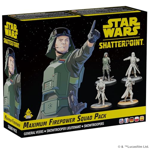 ATOMIC MASS GAMES, Star Wars: Shatterpoint – Maximum Firepower (Maximale Feuerkraft), Squad-Erweiterung, Tabletop, 2 Spieler, ab 14+ Jahren, 90-120 Minuten, Deutsch, Mehrsprachig von Atomic Mass Games