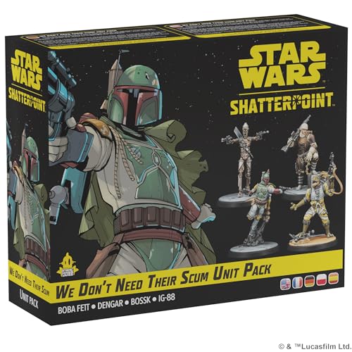 ATOMIC MASS GAMES, Star Wars: Shatterpoint – We don't need their Scum (Diesen Abschaum brauchen wir nicht), Squad-Erweiterung, Tabletop, 2 Spieler, ab 14+ Jahren, 90-120 Minuten, Deutsch, Mehrsprachig von Atomic Mass Games