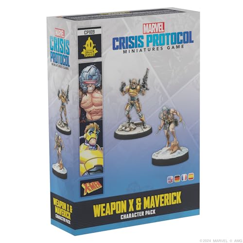 ATOMIC MASS GAMES, Marvel: Crisis Protocol – Weapon X & Maverick, Charakter-Erweiterung, Tabletop, 2 Spieler, ab 14+ Jahren, 90-120 Minuten, Deutsch, Mehrsprachig von Atomic Mass Games