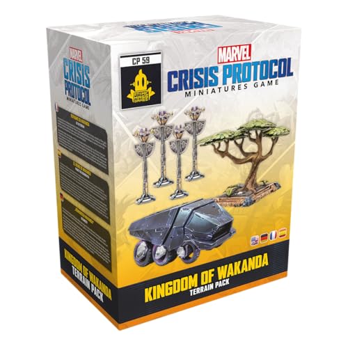 Atomic Mass Games, Marvel: Crisis Protocol – „Königreich Wakanda“, Geländeset-Erweiterung, Tabletop, 2 Spieler, Ab 14+ Jahren, 90-120 Minuten, Deutsch, Mehrsprachig von Atomic Mass Games