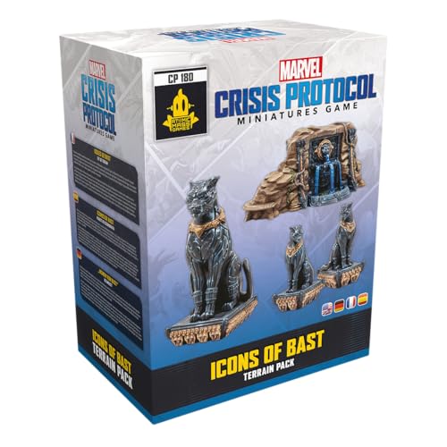 Atomic Mass Games, Marvel: Crisis Protocol – Ikonen von Bast, Geländeset-Erweiterung, Tabletop, 2 Spieler, Ab 14+ Jahren, 90-120 Minuten, Deutsch, Mehrsprachig von Atomic Mass Games