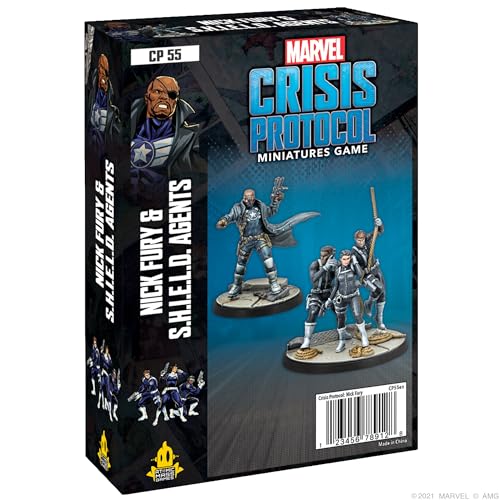 Atomic Mass Games, Nick Fury und S.H.I.E.L.D. Agents: Marvel Crisis Protocol, Miniatur-Spiel, ab 14 Jahren, 2 Spieler, 45 Minuten Spielzeit, Mehrfarbig, 2. Charakterpakete, FFGCP55 von Atomic Mass Games