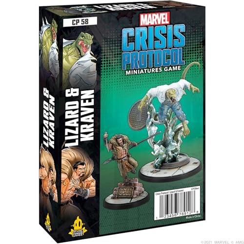 Atomic Mass Games , Marvel Crisis Protocol: Character Pack: Lizard & Kraven, Miniatures Game, Ages 10+, 2+ Players, 45 Minutes Playing Time von Atomic Mass Games