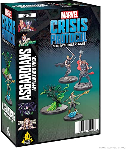 Atomic Mass Games | Asgardians Affiliation Pack: Marvel Crisis Protocol Miniaturspiel Alter 14+ 2 Spieler 90 Minuten Spieldauer, FFGCP138, Mehrfarbig von Atomic Mass Games