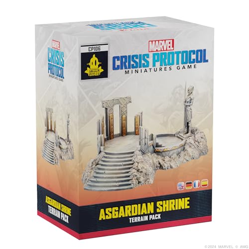 Atomic Mass Games, Marvel: Crisis Protocol – „Asgardischer Schrein“, Geländeset-Erweiterung, Tabletop, 2 Spieler, Ab 14+ Jahren, 90-120 Minuten, Deutsch, Mehrsprachig von Atomic Mass Games