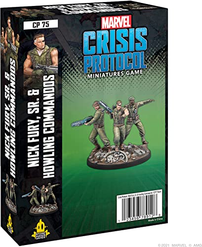 Atomic Mass Games Marvel: Crisis Protocol Nick Fury, Sr. & Howling Commandos Character Pack - Smash Hydra with This Elite Team! Tabletop Superhero Game, Ages 14+, 2 Players, 90 Min Playtime, Made von Atomic Mass Games