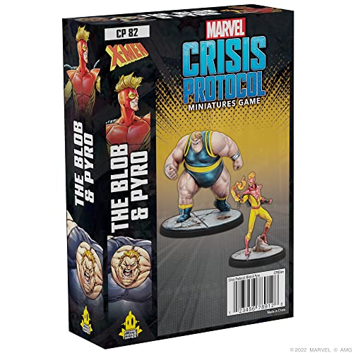 Atomic Mass Games The Blob and Pyro: Marvel Crisis Protocol, Miniatur-Spiel, ab 14 Jahren, für 2 Spieler, über 45 Minuten Spieldauer von Atomic Mass Games