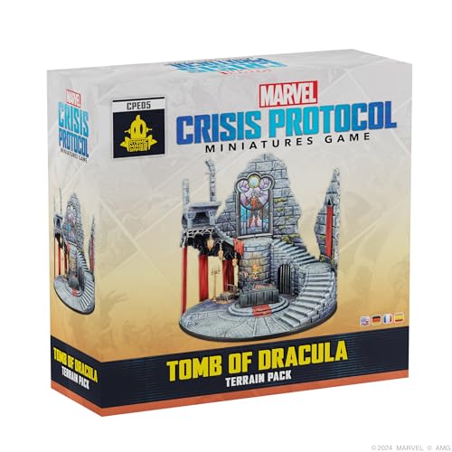 Atomic Mass Games Marvel: Crisis Protocol - Tomb of Dracula Terrain Pack - Iconic Gothic Castle Piece, Tabletop Superhero Game, Ages 14+, 2 Players, 90 Minute Playtime, Made von Atomic Mass Games