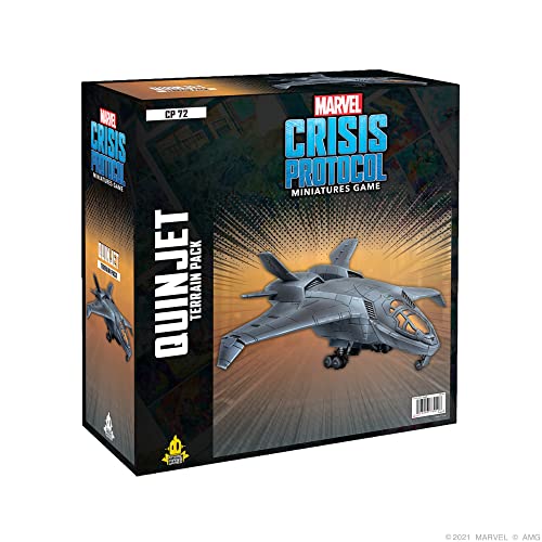 Marvel: Crisis Protocol Quinjet Terrain Pack - Setzen Sie das ultimative Rapid-Response-Fahrzeug ein! - Tabletop-Superhelden-Spiel ab 14 Jahren, 2 Spieler, 90 Minuten Spielzeit, hergestellt von Atomic von Atomic Mass Games