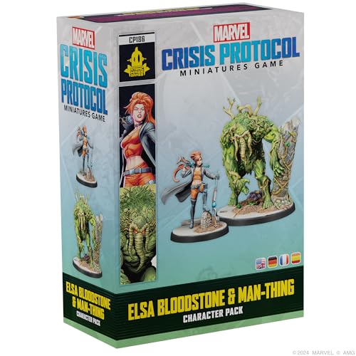 Atomic Mass | Marvel Crisis Protocol ELSA Bloodstone and Man-Thing Miniaturspiel auf Englisch für Kinder ab 14 Jahren | Würfelrollendes Kriegsspiel für 2 Spieler | Erweiterung Marvel Crisis Protocol von Atomic Mass Games