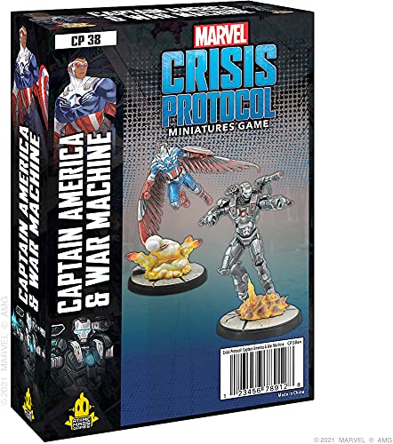 Atomic Mass Games , Captain America and War Machine: Marvel Crisis Protocol, Miniatures Game, Ages 14+, 2 Players, 45 Minutes Playing Time von Atomic Mass Games