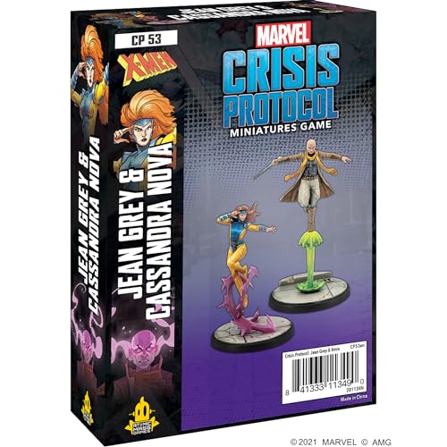 Atomic Mass Games , Jean Gray and Cassandra Nova: Marvel Crisis Protocol, Miniatures Game, Ages 14+, 2 Players, 45 Minutes Playing Time, Multicolor, FFGCP53 von Atomic Mass Games