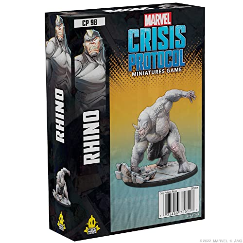 Atomic Mass Games Marvel Crisis Protocol Rhino Character Pack,Miniaturen-Kampfspiel,Strategiespiel für Erwachsene,ab 14 Jahren,2 Spieler,durchschnittliche Spielzeit 90 Minuten,hergestellt von Atomic Mass Games