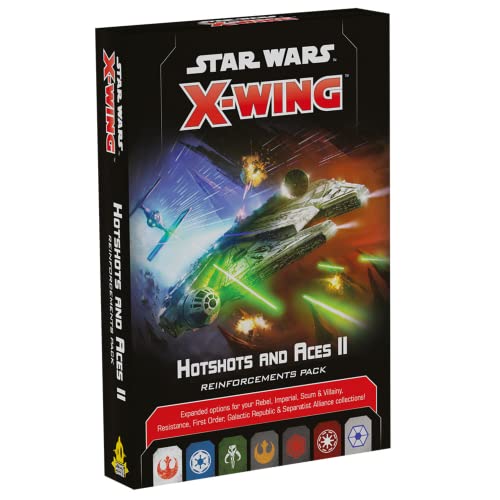 Star Wars XWing 2nd Edition MiniaturSpiel Hot Shots and Aces II Reinforcements Pack | Strategiespiel für Erwachsene und Jugendliche | ab 14 Jahren | 2 Spieler | Durchschnittliche Spielzeit 45 von Atomic Mass Games