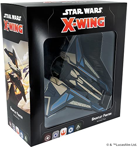 Atomic Mass Games Star Wars X-Wing: Gauntlet Fighter Erweiterungspaket, Miniatur-Spiel, ab 14 Jahren, für 2 Spieler, 45 Minuten Spieldauer, mehrfarbig FFGSWZ91 von Atomic Mass Games