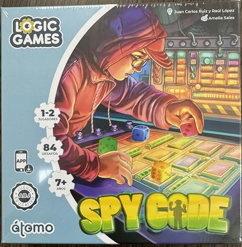 Spy Code Logic Game, Spiel für 1 Spieler ab 7 Jahren, Spiel für Denken, Logik, Aufmerksamkeit und mentale Berechnung von Atomo Games