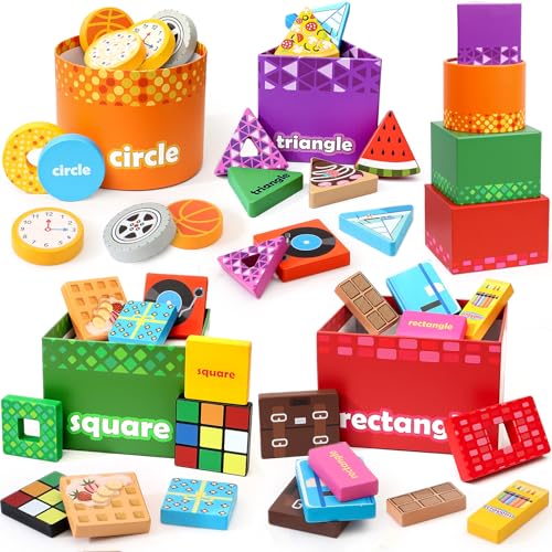 Atoylink Form Sortierspiel Holzspielzeug Baby, Stapelspiel Montessori Spielzeug Holz mit 4 Stapelturm Boxen & 24 Holzklötze Formen, Motorikspielzeug Lernspielzeug Geschenke für Kleinkinder Baby Atoylink Form Sortierspiel Holzspielzeug Baby, Stapelspiel Montessori Spielzeug Holz mit 4 Stapelturm Boxen & 24 Holzklötze Formen, Motorikspielzeug Lernspielzeug Geschenke für Kleinkinder Baby von Atoylink