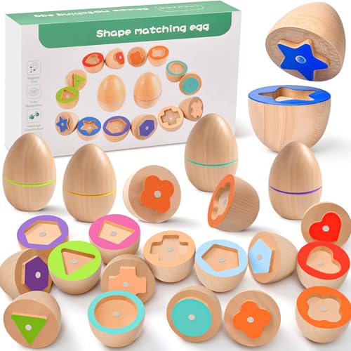 Atoylink Holz Montessori Eier Spielzeug Kinder, Spielzeug Eier Puzzle Sortierspiel Holzspielzeug, Geometrie Farben Lernen Sensorik Spielzeug, Motorikspielzeug Lernspielzeug, Ostergeschenke Kinder Atoylink Holz Montessori Eier Spielzeug Kinder, Spielzeug Eier Puzzle Sortierspiel Holzspielzeug, Geometrie Farben Lernen Sensorik Spielzeug, Motorikspielzeug Lernspielzeug, Ostergeschenke Kinder von Atoylink