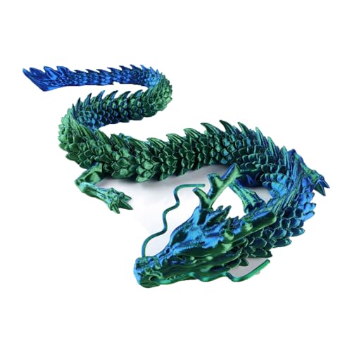 Atsmoce® Kristall Drachen Figur Dekor, 3D Gedrucktes Dragon, Drache mit Bewegliche Gelenke, Überraschungsdrache, EIN Geschenk voller Überraschungen, Deko fur Schlafzimmer/Schreibtisch (Grün) von Atsmoce