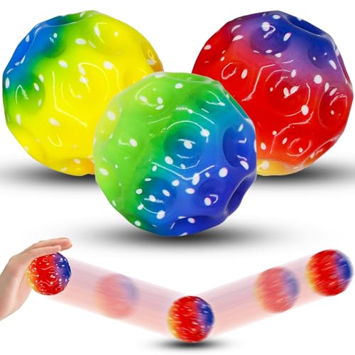 Atuoxing 3 Stück Astro Jump Ball, 7cm Bounce Ball, Hohe Springender Gummiball, Planeten Hüpfbälle,Bouncing Ball für Kinder von Atuoxing