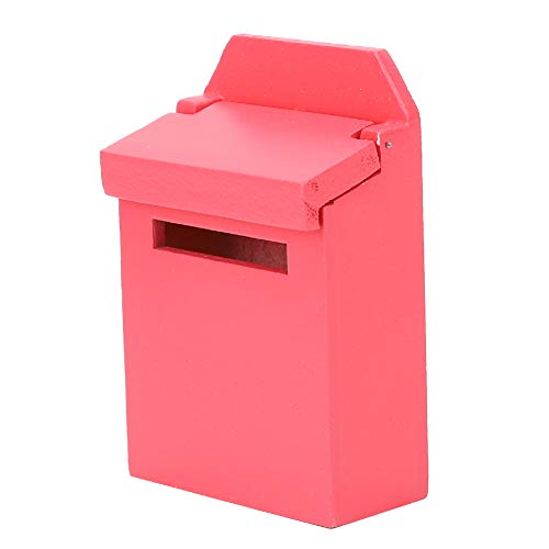Atyhao Puppenhaus-Klappbriefkasten, 5 Farben, Realistischer Briefkasten Im Maßstab 1:12, Briefkastenmodell aus Holz für Puppenhaus, Puppenhaus-Dekoration, (Rot) von Atyhao