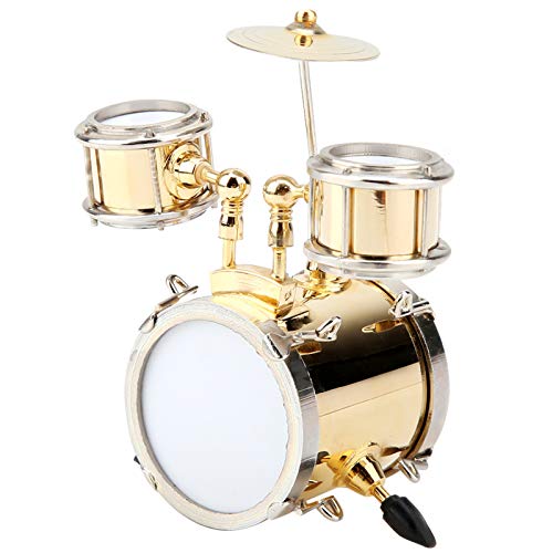 Mini Drum Set, Miniatur Schlagzeuger Ornament Miniatur Instrument Modelle Dollhouse Mini Instrument Ornament Home Decor OrnamenteOrnamente von Atyhao