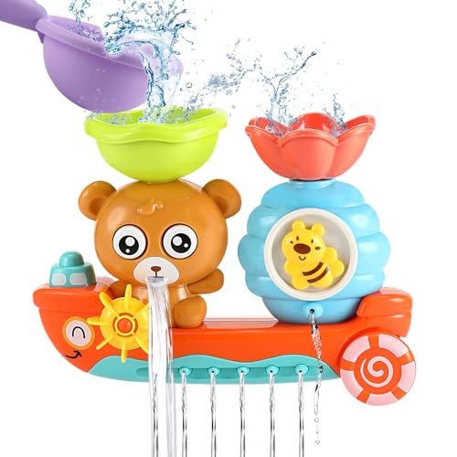 Auauraintt Badewannenspielzeug, Badespielzeug Baby, Kinder Badewann Wasserspielzeug, Bär und Bee Spielzeugfür für Kinder in der Badewanne, Babyspielzeug ab 3 4 5 6 Jahre von Auauraintt