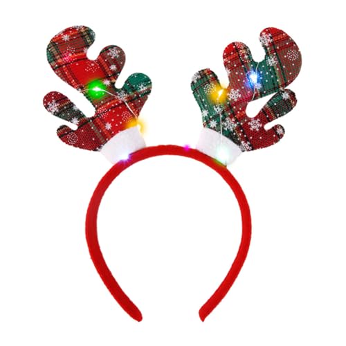 4 Stück Weihnachten Haarreifen beleuchtete Stirnbänder mit LED Lustige Haarband Weihnachtlicher Haarschmuck für Party Weihnachten Accessoires Neues Jahr Kopfschmuck Kostümparty Karneval Fasching von Aublinto