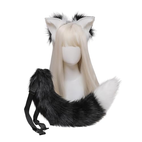 Aublinto Accessories Set Accessories Plush Ear and Tail Unisex Costume Enhancements von Aublinto