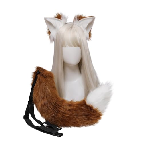 Aublinto Accessories Set Accessories Plush Ear and Tail Unisex Costume Enhancements von Aublinto