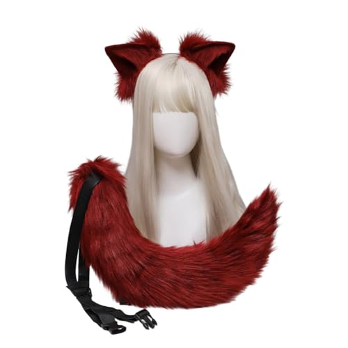 Aublinto Accessories Set Accessories Plush Ear and Tail Unisex Costume Enhancements von Aublinto