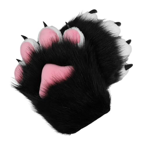 Aublinto Anime Rollenspiel Zubehör Plüsch Nägel Handwerk Fursuit Kostüm Klauenhandschuhe Sommer 2024 von Aublinto