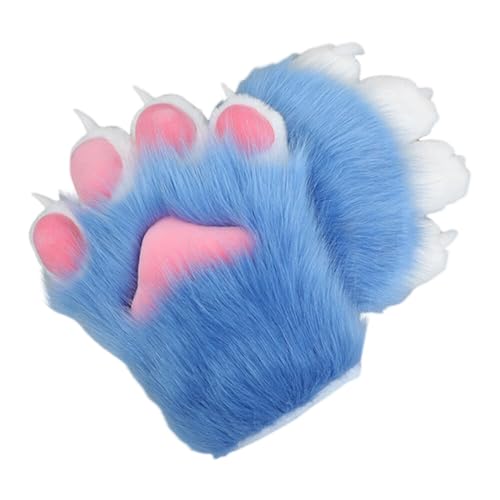 Aublinto Anime Rollenspiel Zubehör Plüsch Nägel Handwerk Fursuit Kostüm Klauenhandschuhe Sommer 2024 von Aublinto