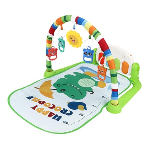 Aublinto Baby Spielzeug Baby fitnessstudio Musik Krabbeldecke für Baby Spielebogen weich Spielbogen Baby Mädchen & Jungen Baby Ausstattung 0+ Erlebnisdecke mit Klavier Spielmatte Geschenk zur Geburt von Aublinto