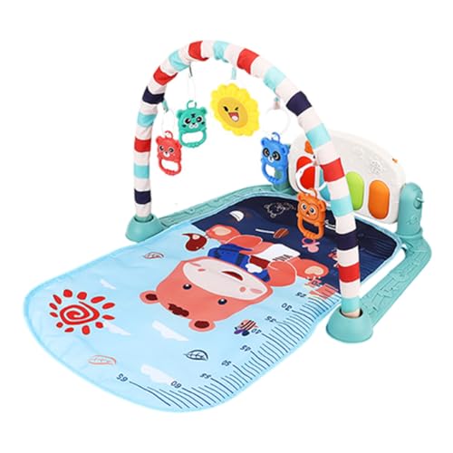 Aublinto Baby Spielzeug Baby fitnessstudio Musik Krabbeldecke für Baby Spielebogen weich Spielbogen Baby Mädchen & Jungen Baby Ausstattung 0+ Erlebnisdecke mit Klavier Spielmatte Geschenk zur Geburt von Aublinto