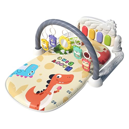 Aublinto Baby Spielzeug Baby fitnessstudio Spieldecke Erlebnisdecke Spielmatte mit Spielbogen Krabbeldecke Spielzeuge Laufgitterfunktion Kissen von den Ersten Lebenswochen 0-2 Jahre von Aublinto