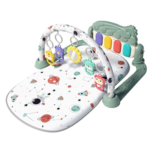 Aublinto Baby Spielzeug Baby fitnessstudio Spieldecke Erlebnisdecke Spielmatte mit Spielbogen Krabbeldecke Spielzeuge Laufgitterfunktion Kissen von den Ersten Lebenswochen 0-2 Jahre von Aublinto